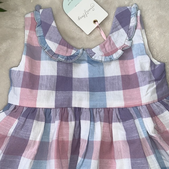 NWT Sweet Honey Classic Belle Bubble Poolside Plaid Dress 12M - Picture 4 of 14